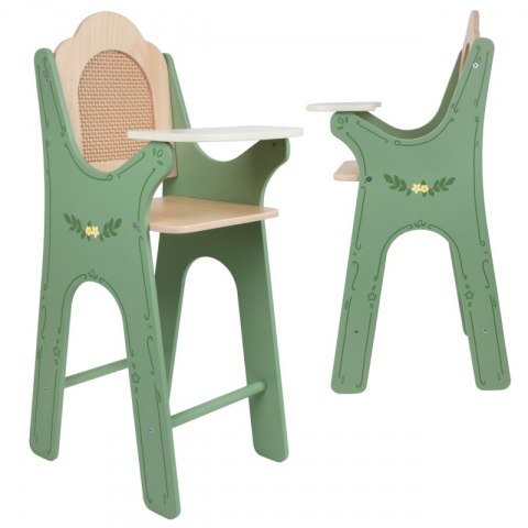 CLASSIC WORLD CW50631 Drewniane Krzesełko Vintage do Karmienia dla Lalek