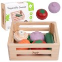 CLASSIC WORLD CW50642 Zestaw Drewnianych Warzyw w Koszyku 6 el.