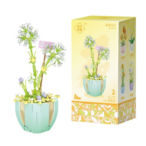 Klocki Konstrukcyjne Kwiatki W Doniczkach Kolorowe 269-444 el.