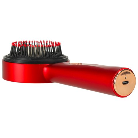 Masażer szczotka do masażu skóry głowy aplikator olejków USB czerwona