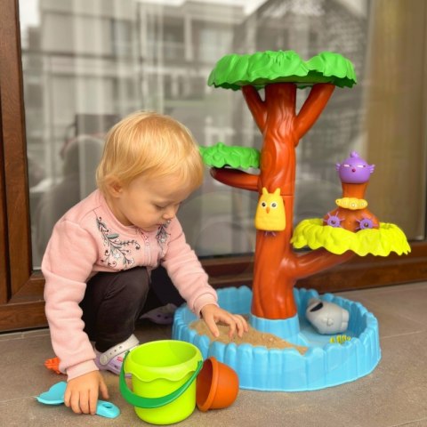 WOOPIE 45814 Stolik Wodny 2w1 Piaskownica Wesołe Drzewko 8 akc.