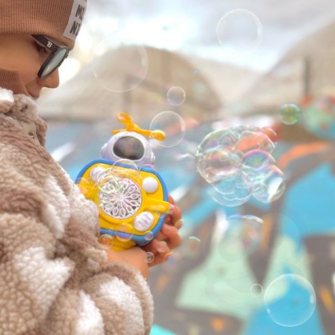 WOOPIE 51299 Maszyna Astronauta do Robienia Baniek Mydlanych Żółty