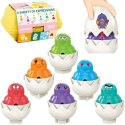 WOOPIE 54146Układanka Sorter Montessori Dopasuj Kształty Zabawne Kurczaczki Jajka 6szt