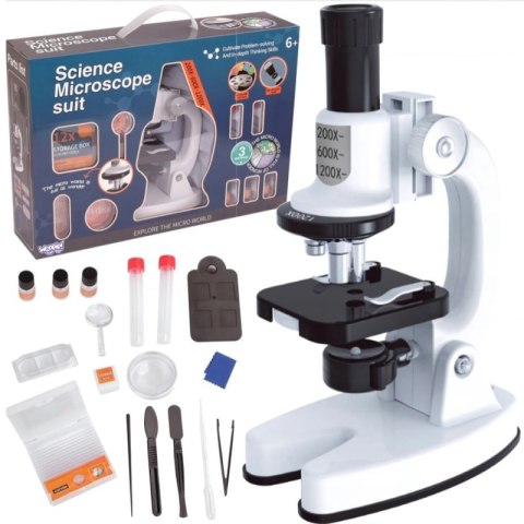 WOOPIE 54207 Mikroskop Cyfrowy LED Przybliżenie do 1200x Zestaw XXL z Adapterem do Smartfona