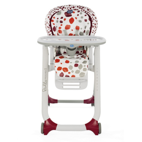 POLLY PROGRES5 5w1 Chicco 0m+ Krzesełko do karmienia + zestaw dla noworodka GRATIS - Cherry