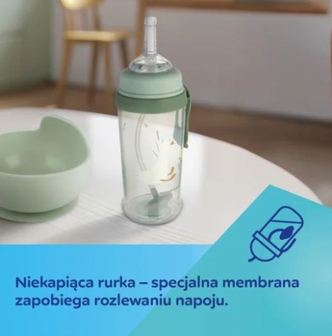 CANPOL 56/510_bro Bidon niekapek z rurką i odważnikiem 350ml PIESKI