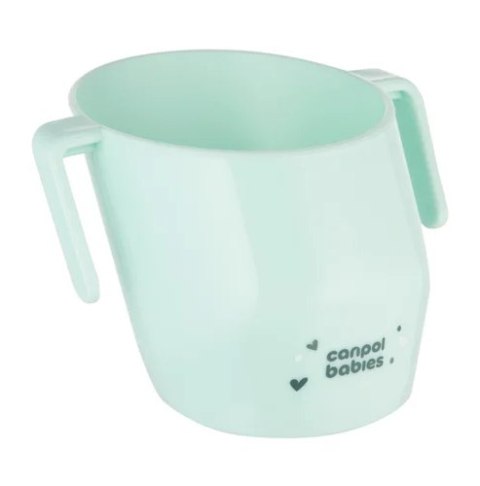 CANPOL 74/060 Sprytny otwarty kubek dla dzieci do nauki picia turkus