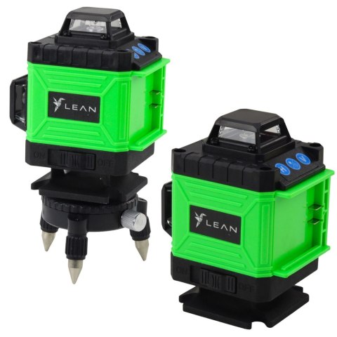 Poziomica Laserowa Płaszczyznowa 4D 16 Linii Torba 2 Akumulatory Zielona