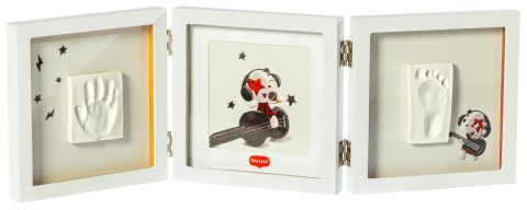 TINY LOVE CREATIONS TLC1660600 Potrójna ramka na zdjęcie i odcisk biała