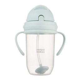 CANPOL 56/623 Kubek niekapek z rurką i odważnikiem 270ml zielony