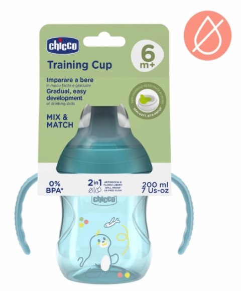 CHICCO 00006921250000 Kubek niekapek z twardym ustnikiem 200 ml 6m+