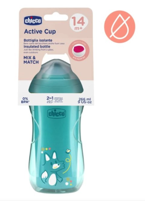 CHICCO 00006981250000 Kubek niekapek termiczny z twardym ustnikiem