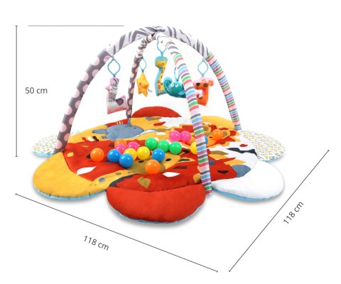 MILLY MALLY 6145 TinyMini JL639-2B Mata edukacyjna 2w1 Kwiat Safari
