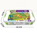 WOOPIE Piasek Kinetyczny 1,5 kg Zestaw XXL ZOO Safari Stolik z Foremkami