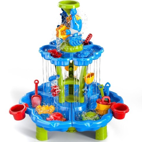 WOOPIE Stolik Wodny 2w1 Piaskownica Fontanna XXL Aquapark z Delfinem