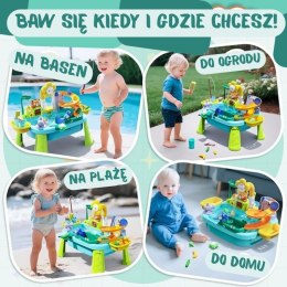 WOOPIE Stolik Wodny 4w1 Gra Łowienie Rybek Zlewozmywak Zjeżdżalnia Wodna Kwiatek