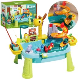 WOOPIE Stolik Wodny 4w1 Gra Łowienie Rybek Zlewozmywak Zjeżdżalnia Wodna Żyrafka