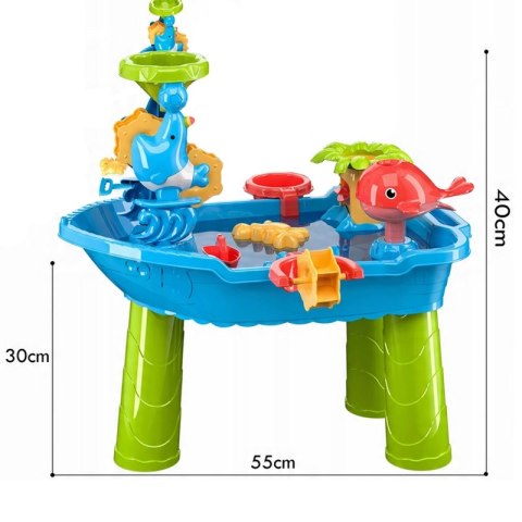 WOOPIE Stolik Wodny Statek Piracki z Krzesełkiem 17 akc.