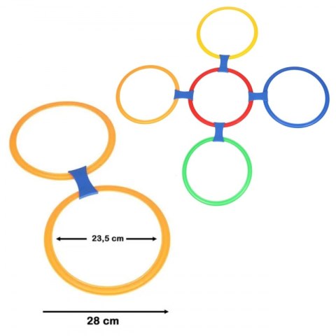 WOOPIE Gra w Klasy Zestaw do Skakania Pierścienie Obręcze 10 szt