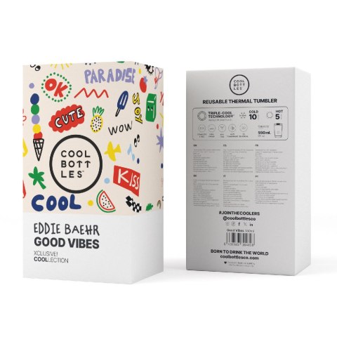 Cool Bottles Kubek termiczny 550 ml Xclusive! Eddie Baehr - Good Vibes