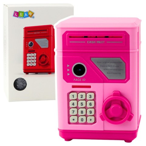 Elektroniczny Sejf Bankomat Skarbonka Na PIN Dla Dzieci Różowy