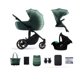 KINDERKRAFT Wózek wielofunkcyjny 3w1 PRIME 2 mink pro dark green