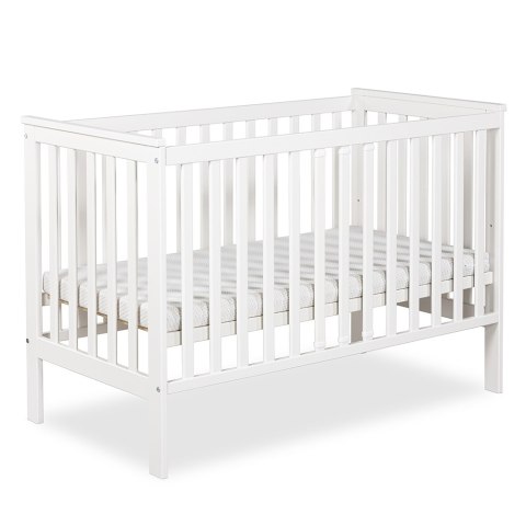 KLUPŚ Łóżeczko z barierką IWON biel 120x60