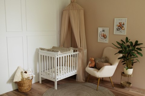 KLUPŚ Łóżeczko z barierką IWON biel 120x60