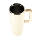 Kubek termiczny ze słomką i uchwytem termos 1200ml kremowy