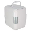 Lodówka turystyczna elektryczna samochodowa mini na jedzenie kosmetyki grzanie chłodzenie 2w1 4L biała