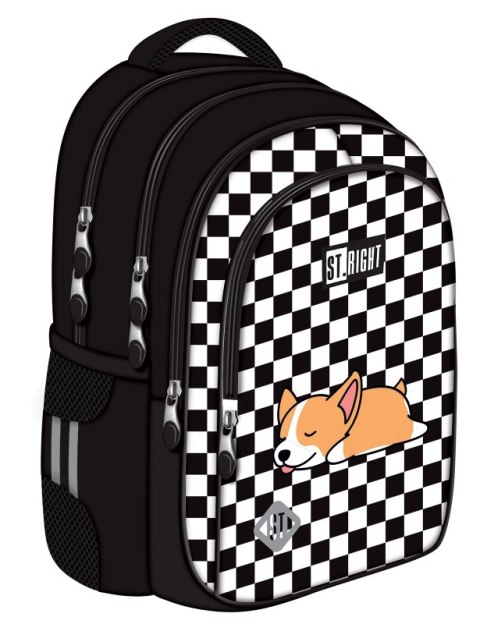 Plecak Szkolny 4-Komorowy Sleepy Corgi St.Right #G2