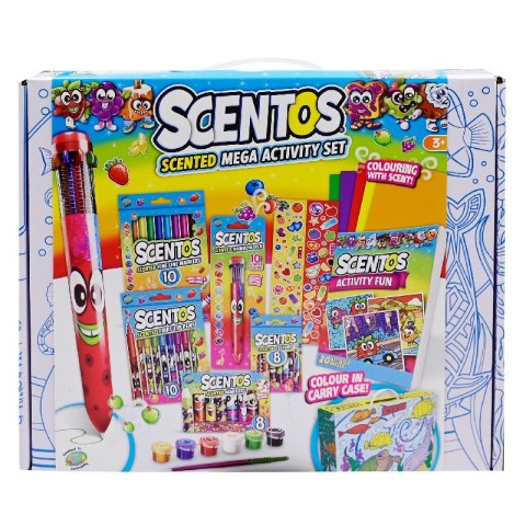 SCENTOS ST 20489 Pachnący zestaw - walizka do pokolorowania niebieska