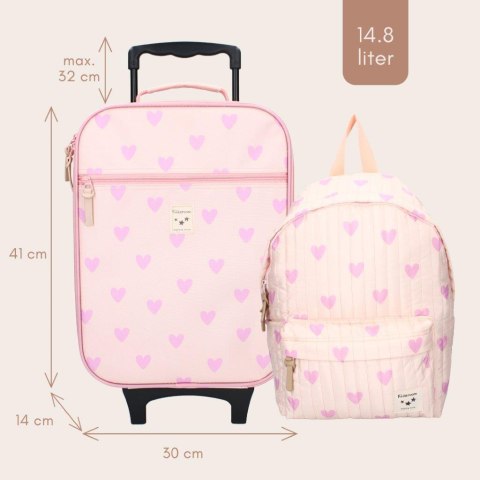 Walizka dla dzieci KIDZROOM Magical Heart pink