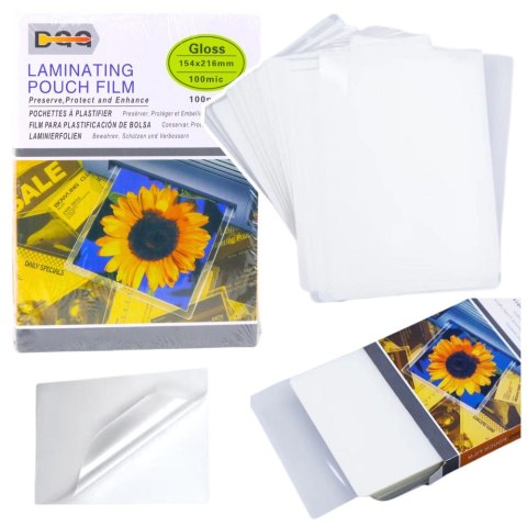 Folia Do Laminowania Błyszcząca B6 154x216mm 100mic 100szt.