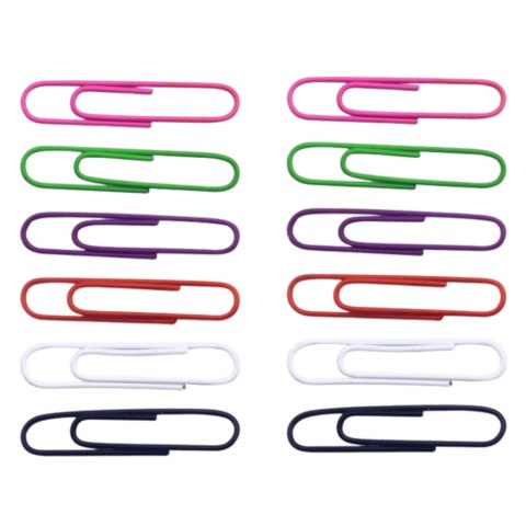 Zestaw Spinacze Biurowe Do Papieru Kolorowe 30mm 40szt.