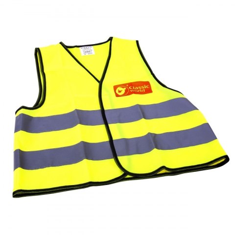 CLASSIC WORLD EDU Kamizelka Odblaskowa Ostrzegawcza Rowerowa Budowlana Uniwersalna