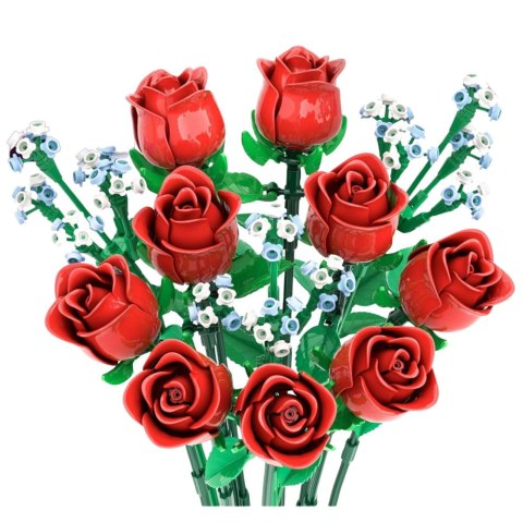 Klocki Konstrukcyjne Kwiaty Bukiet Róże Czerwone 649 el.