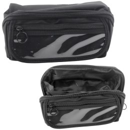 Piórnik Przybornik Szkolny Rozkładany Pojemny Czarny 20x10cm