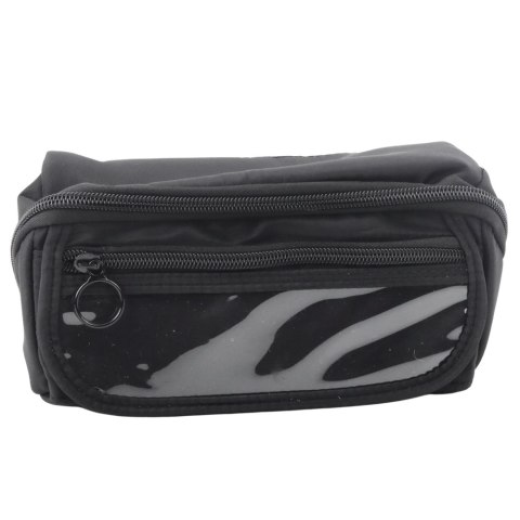 Piórnik Przybornik Szkolny Rozkładany Pojemny Czarny 20x10cm