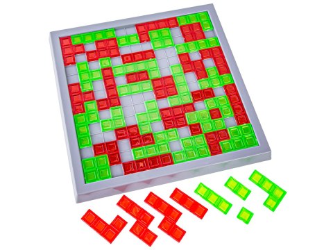 Rodzinna Gra Logiczna Klocki + Podstawka Blokowanie Układanka Z Klockami