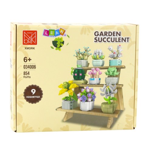 Klocki Konstrukcyjne Zestaw Kwiaty W Doniczkach 9szt. 854 el.