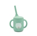 Kubek silikonowy z rurką dla dzieci Miś SASSI