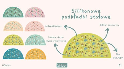 Mata podkładka silikonowa na stół Dinozaur SASSI