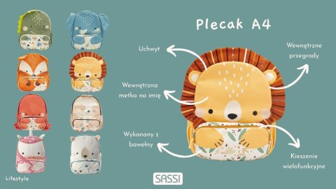 Plecak dla dzieci A4 Słonik SASSI