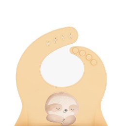 Śliniak silikonowy z kieszonką Leniwiec SASSI