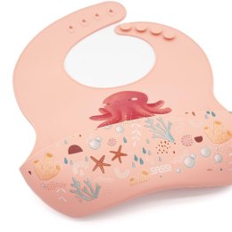 Śliniak silikonowy z kieszonką Ośmiornica SASSI