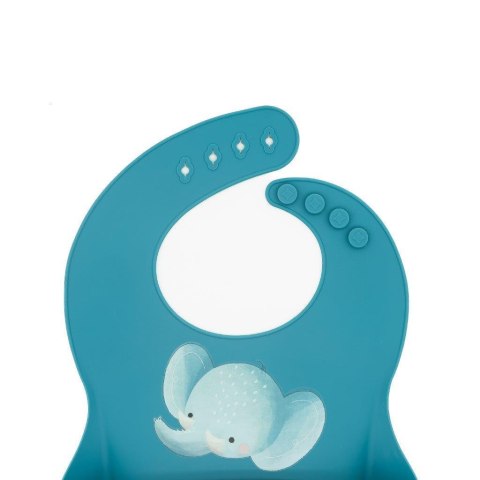 Śliniak silikonowy z kieszonką Słonik SASSI