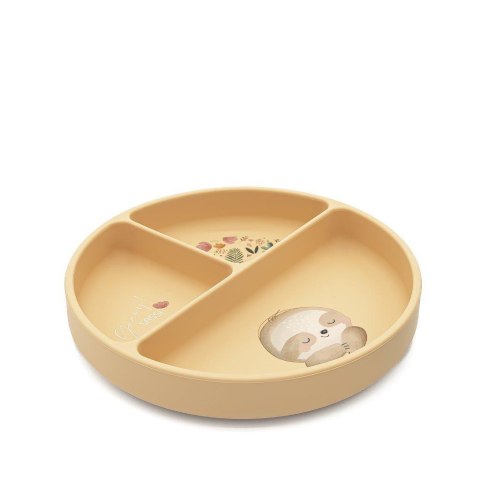 Talerz silikonowy z przyssawką Leniwiec SASSI