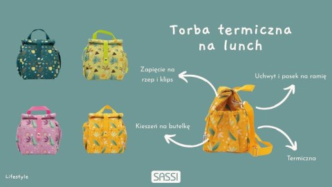 Termiczna torba na lunch dla dzieci Dinozaur SASSI