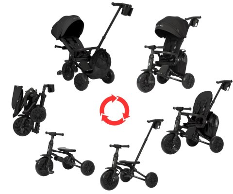 MILLY MALLY 6307 Qplay Rowerek Trójkołowy Nova Max Black